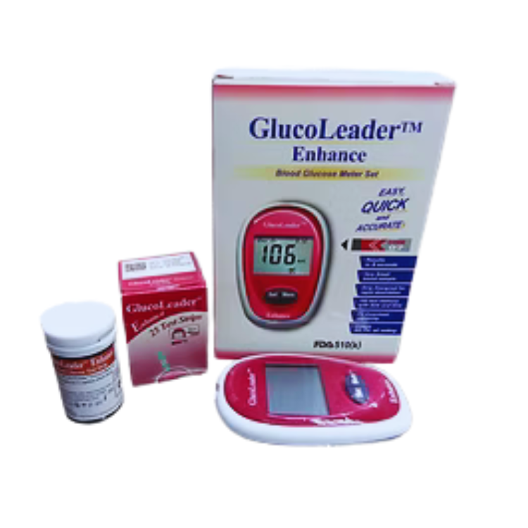 GlucoLeader Blood Glucose Monitoring System (Red)